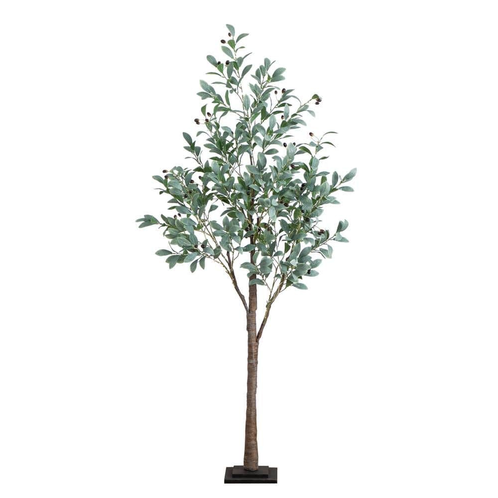 Nearly Natural 6 ft. Artificial Fruiting Olive Tree 280 Warm White LED Lights gallery