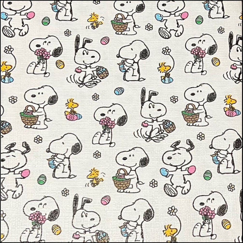 Peanuts SNOOPY EASTER Flannel Backed PEVA Tablecloth 60" x 84" NEW! Free Ship! gallery