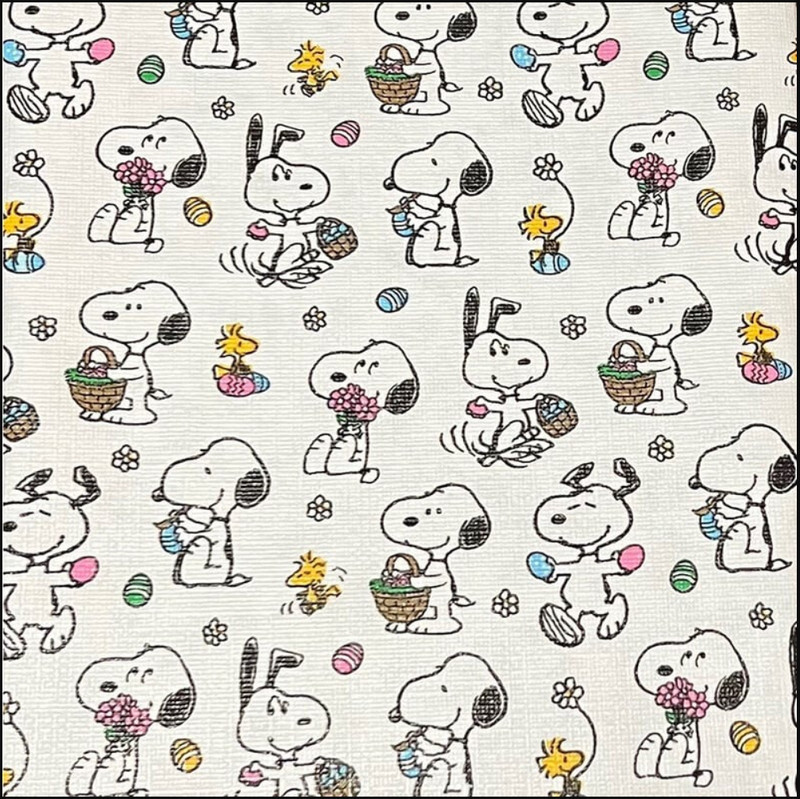 Peanuts SNOOPY EASTER Flannel Backed PEVA Tablecloth 60" x 84" NEW! Free Ship! gallery