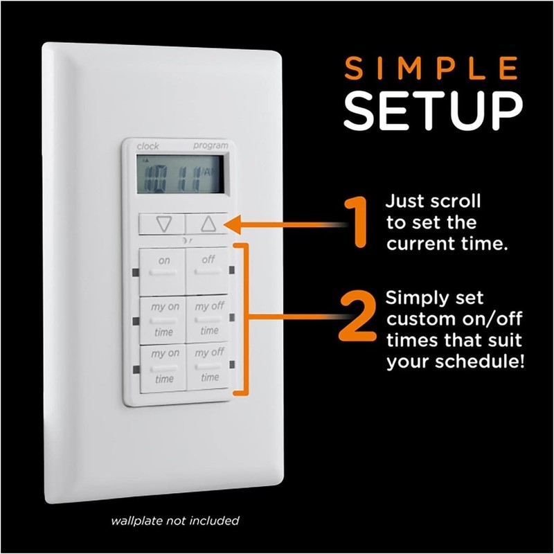 Energy-Saving In-Wall Timer: 4 Programmable Buttons for Smart Lighting Control gallery