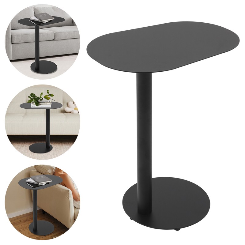 63cm C-shaped Side Table Couch Side Table Iron End Table For Magazines, Drinks gallery