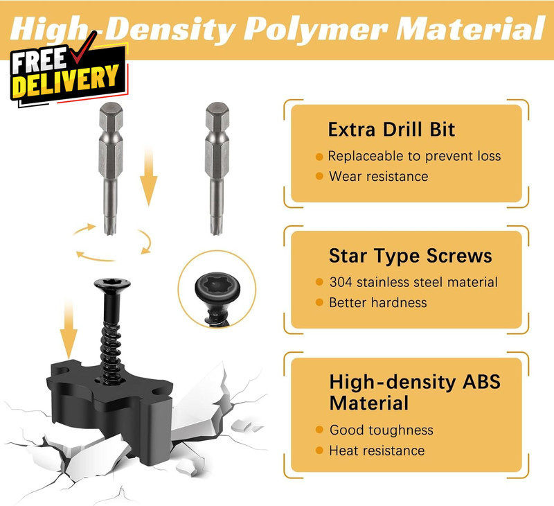 200 Pack Hidden Deck Fasteners for Composite Decking Clips with Screws Kit... gallery
