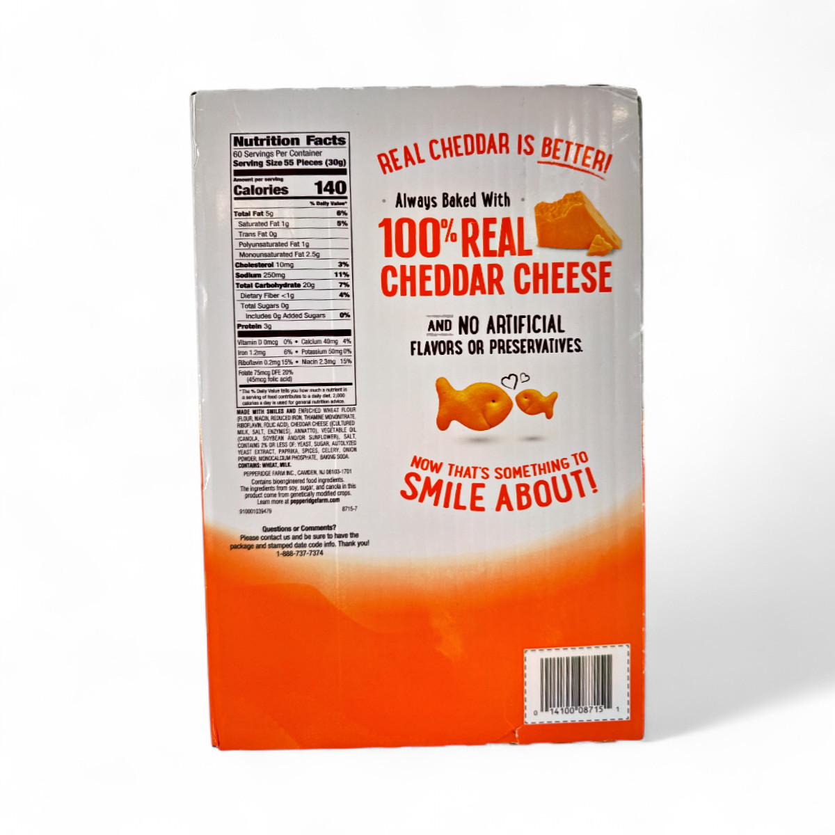 Pepperidge Farm Goldfish Crackers Baked Snacks, Cheddar - 66oz gallery
