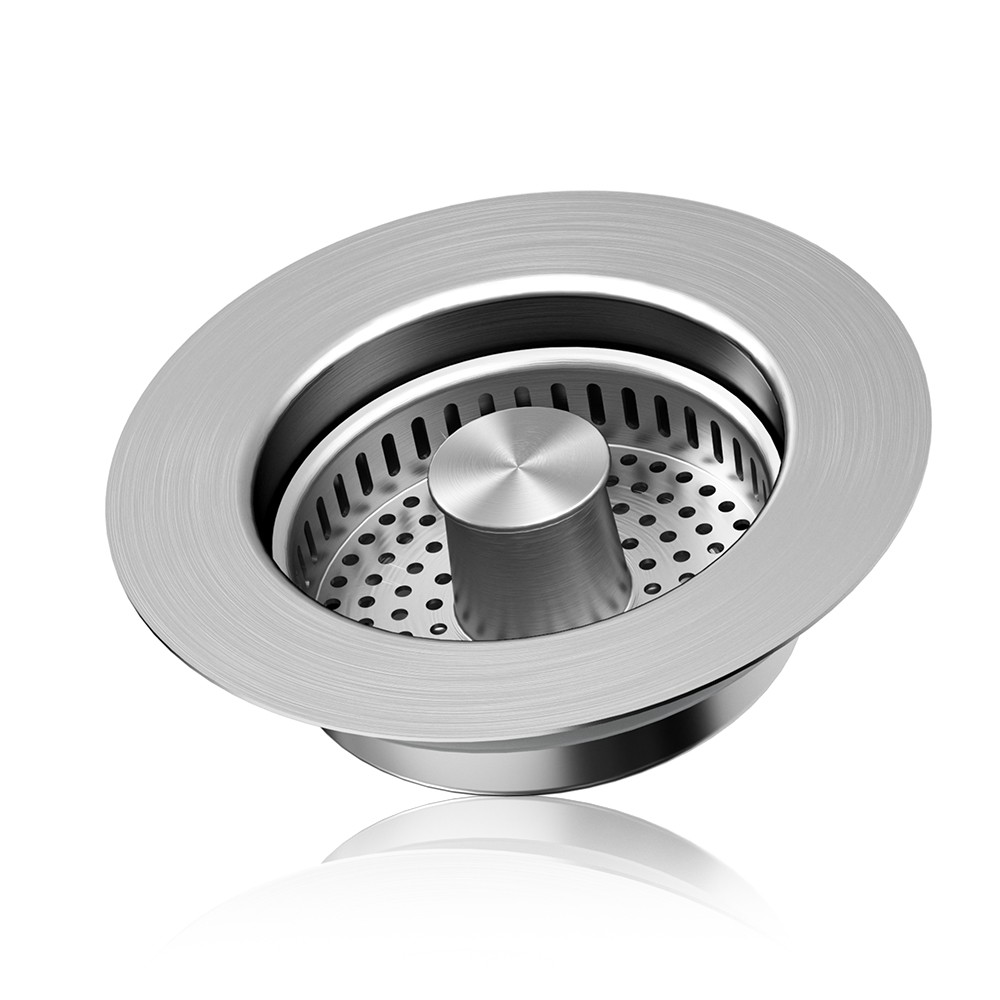 3 In 1 Kitchen Sink Drain Strainer Stopper Combo Pop Up Basket Stainless Steel gallery