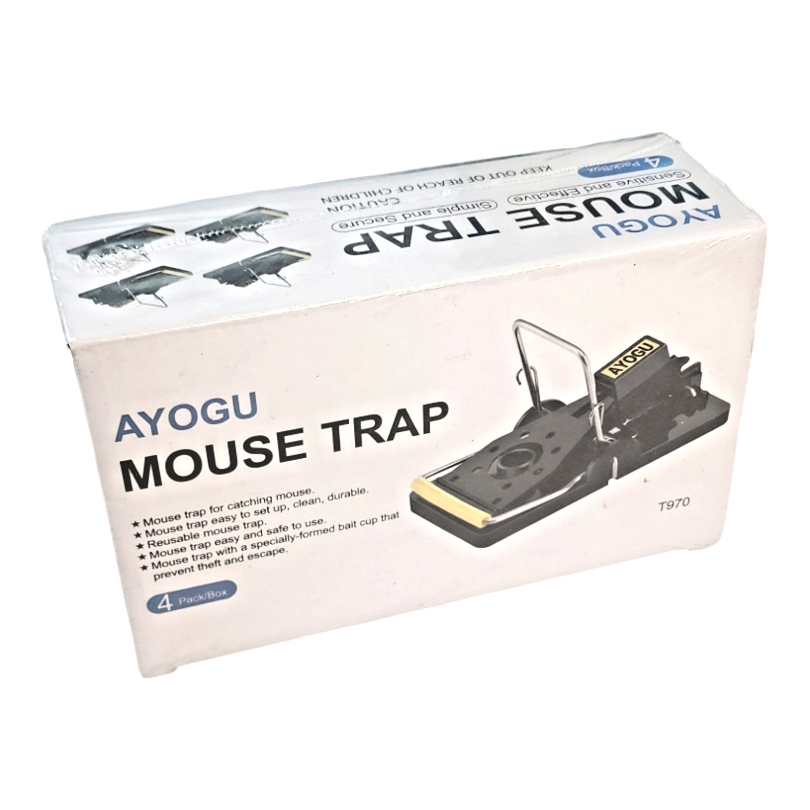4 Pack Ayogu Mouse Traps Sensitive & Effective Easy Set New Free Shipping gallery