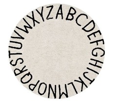 Lorena Canals Machine Washable ABC Round Rug Pottery Barn Kids Carpet Decor