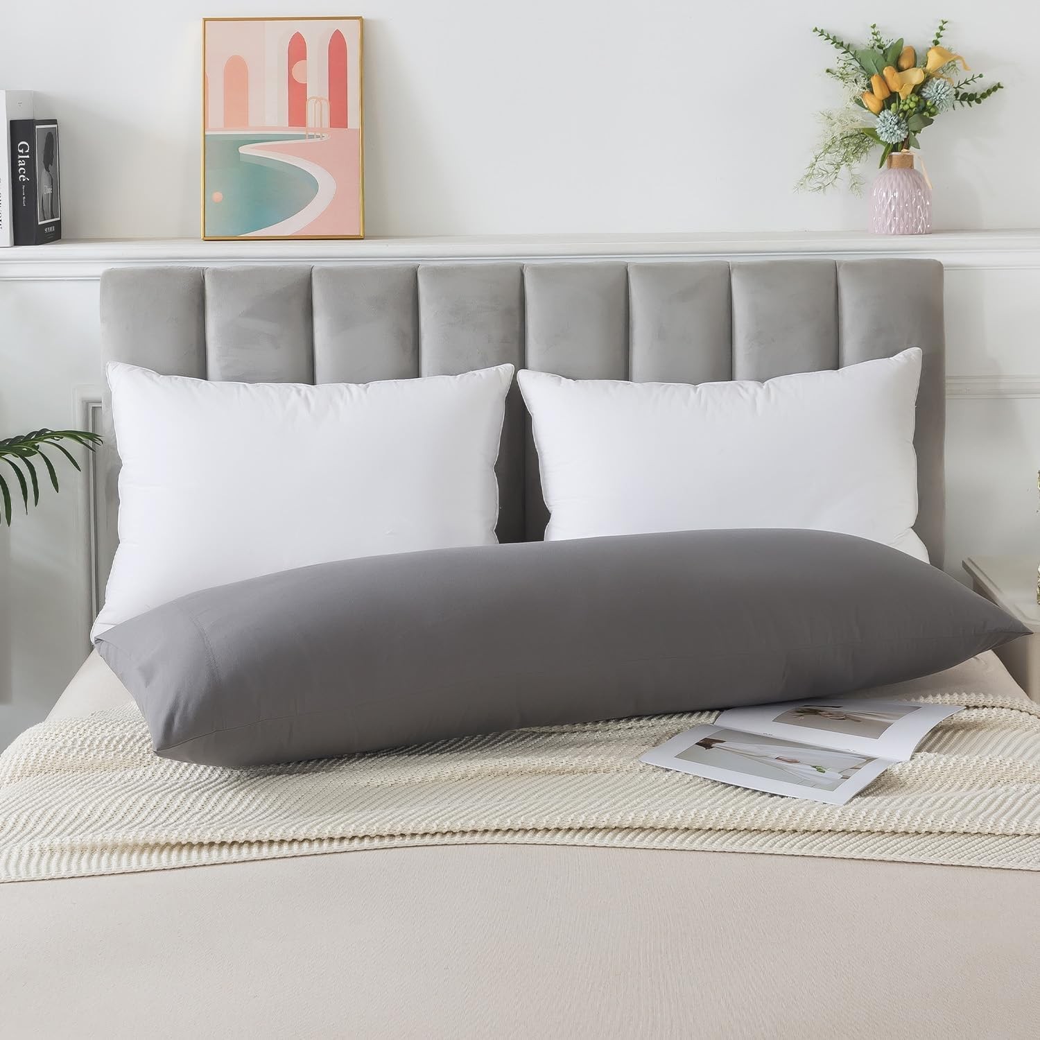 Memory Foam Body Pillow with Pillowcase, Soft Large Long Bed Pillow for Adult... gallery