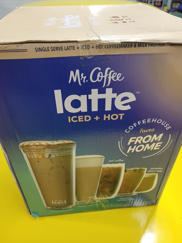 Mr. Coffee 4-in-1 Latte Coffee Maker Iced & Hot w/ Milk Frother Black gallery