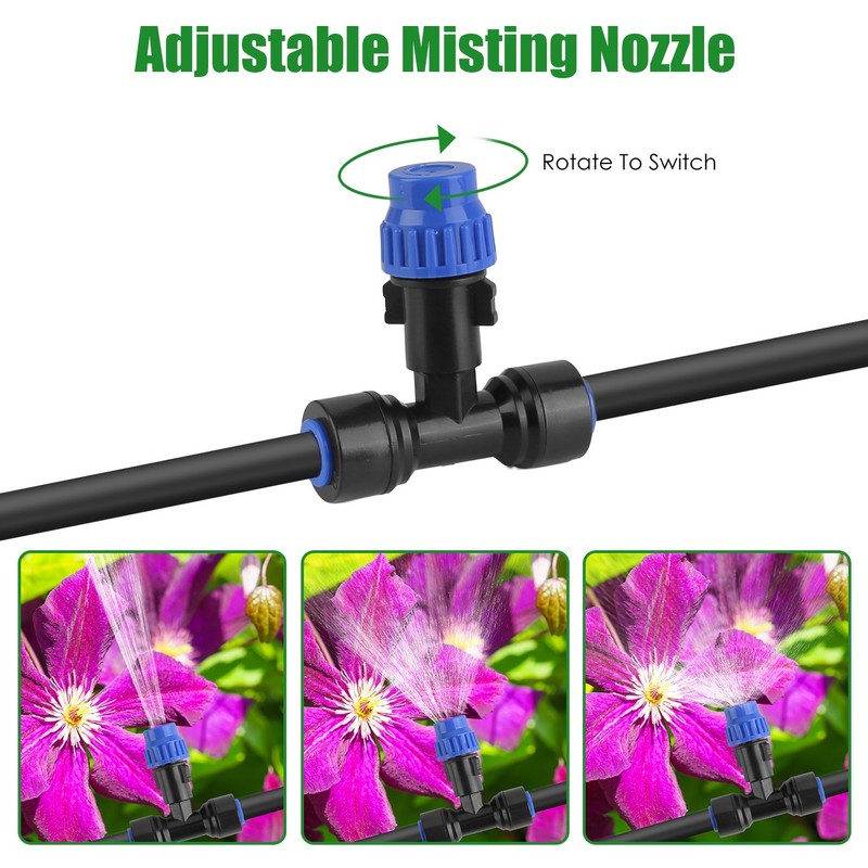 75Ft Drip Irrigation Kit Automatic Watering System with 20pcs Adjustable Nozzle gallery