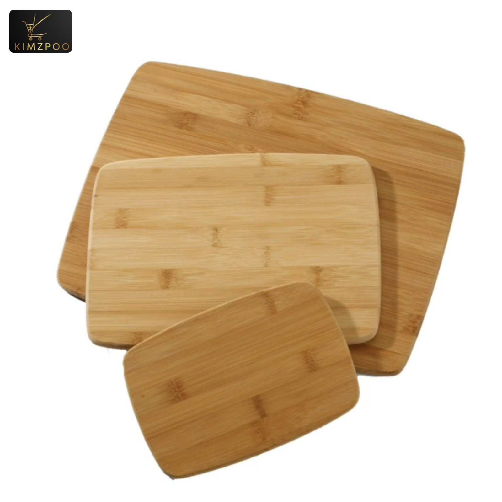 3Pc Bamboo Cutting Board Set Kitchen Chopping Boards Food Prep Serving gallery