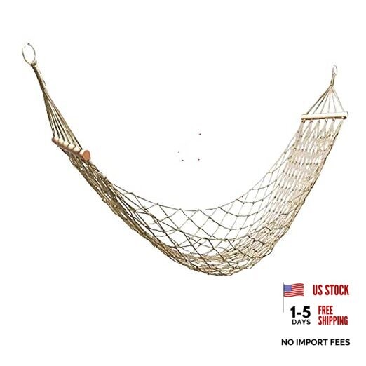Cotton Rope Hammocks with Wood Spreader,Traditional Hand Woven Children gallery