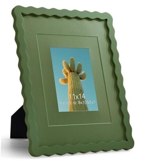 11x14 Picture Frame with Mat for 8x10/5x7, 11x14 Matted to 5x7/8x10 Green gallery