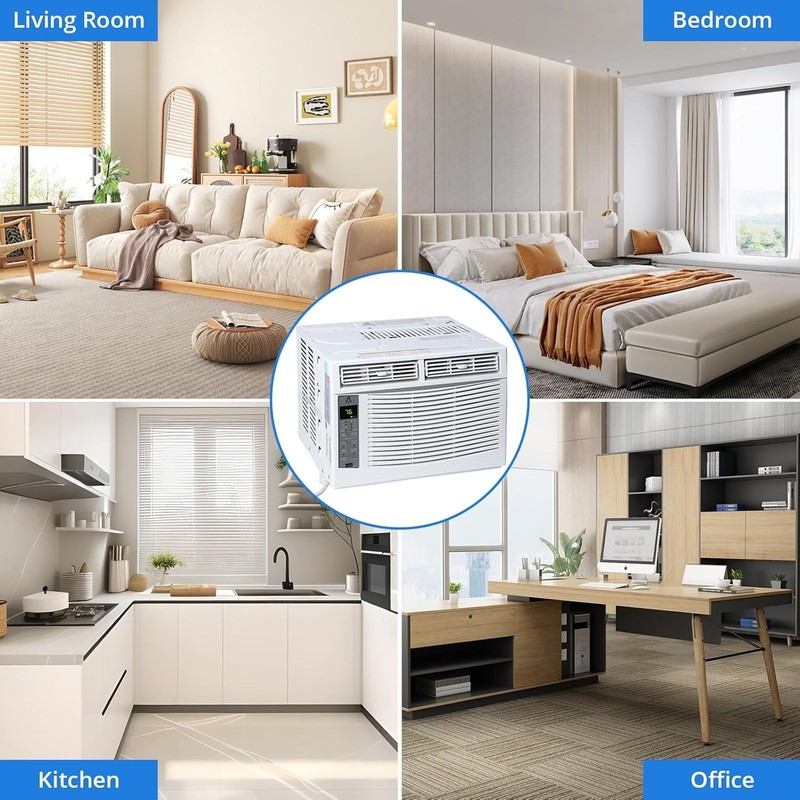 Window AC Unit, Quiet 50dB, Efficient Cooling, Remote Control, No WiFi 6000 BTU gallery