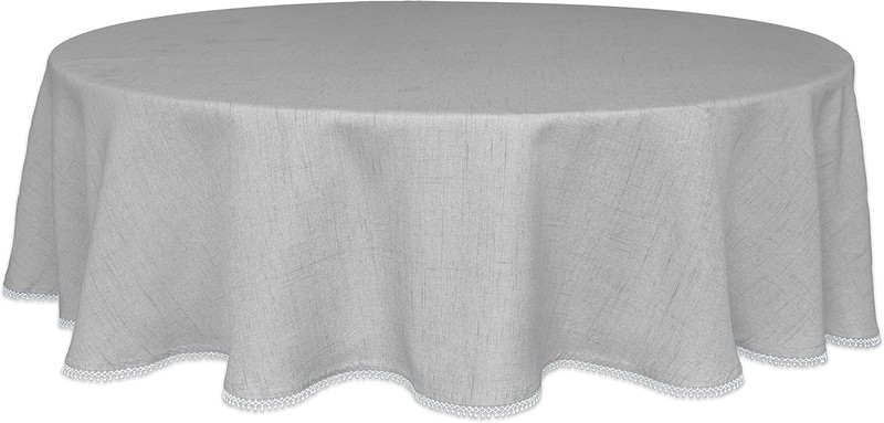 French Perle Solid Tablecloth Periwinkle 60" W x 84" L gallery