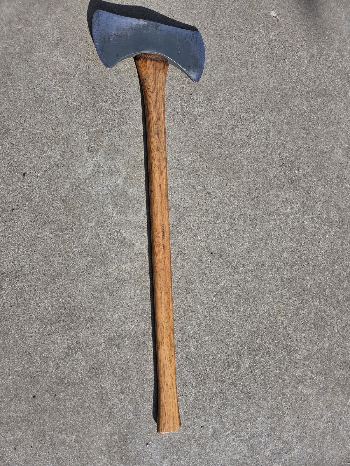 Vintage Craftsman Double Bit Axe 35 in Wood Handle Steel Head 6 in Blade. gallery