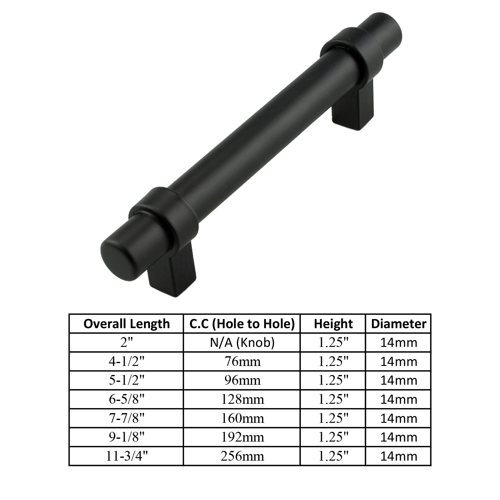 Black Modern Cabinet Handles T Bar Pulls Kitchen Drawer Hardware Stainless Steel gallery