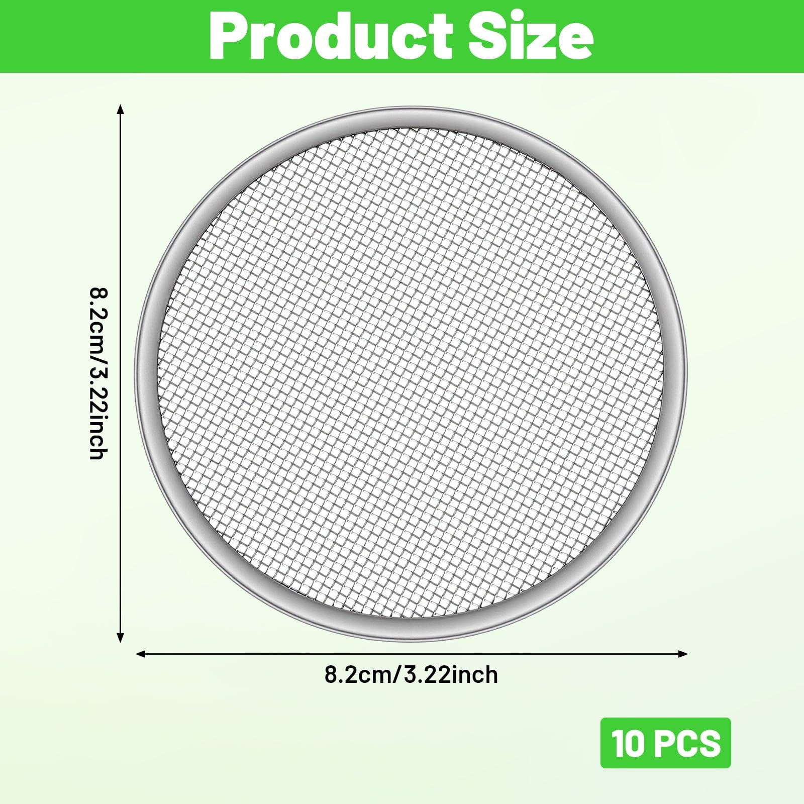 10 Pack Sprouting Lids for Wide Mouth Mason Jars Stainless Steel Strainer Screen gallery