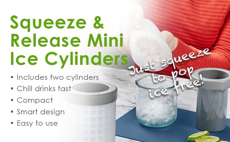 Mini Ice Cylinder- Squeeze & Release- Set of 2, 1000422, Gray gallery