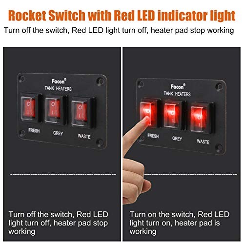 12Volts Switch Box Panel, 30Amps Rocket On&Off Tirple Rocket Switch, 30Amps gallery