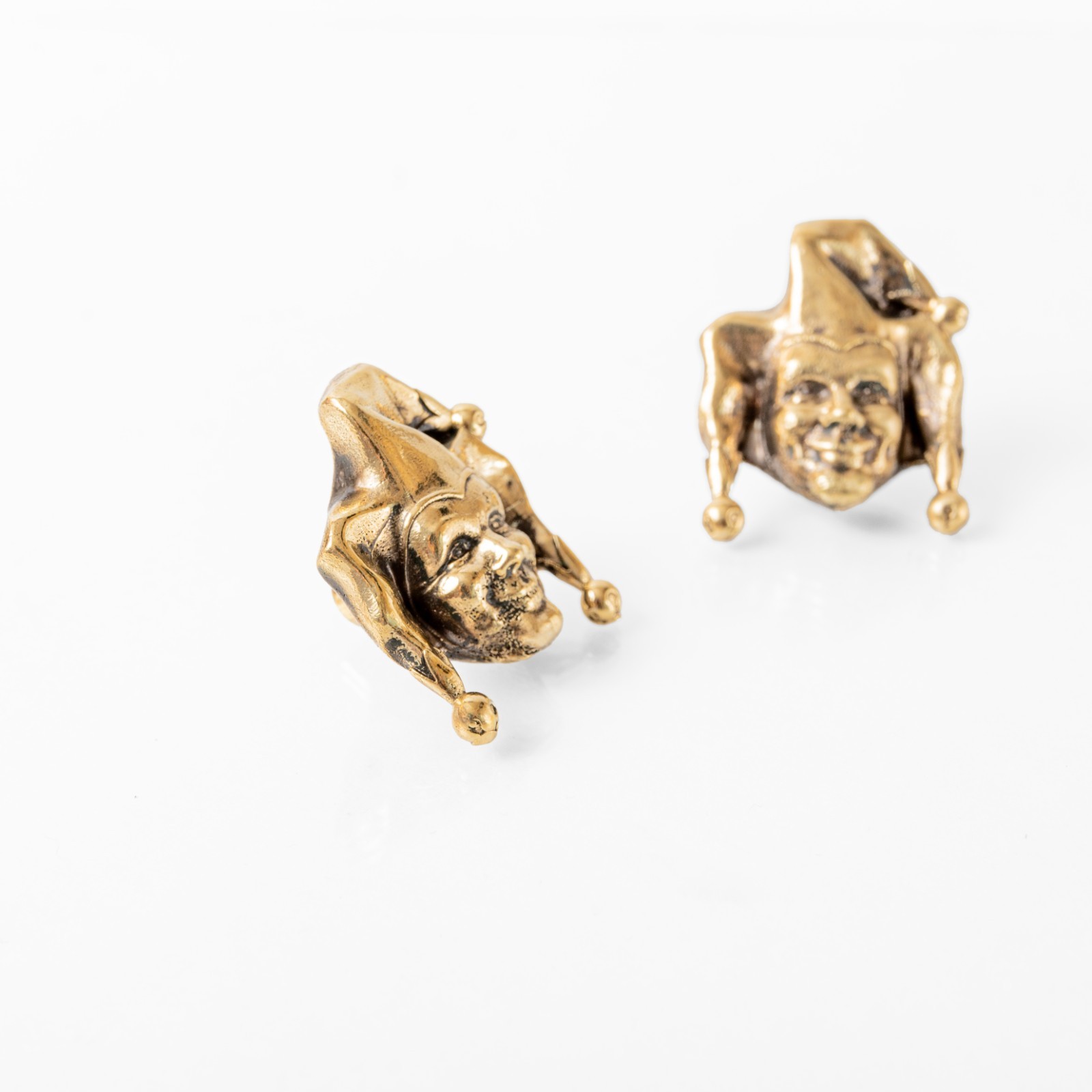 Fantasy Brass Jester Knob – Handmade Joker Cabinet Handle Carnival Style gallery