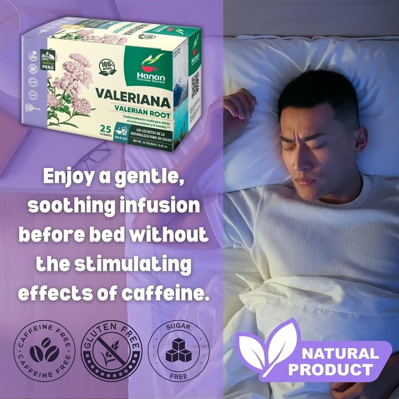 Valerian Root Tea for Better Sleep - 100% Pure Te de Valeriana Herbal Tea -Peru gallery