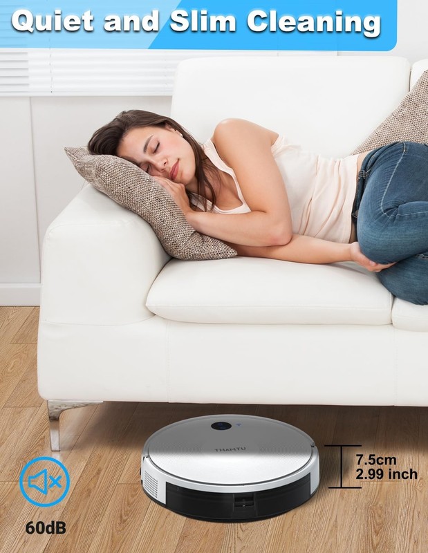 Thamtu Robot Vacuum Cleaner and Mop Combo Smart Navigation Strong Suction gallery
