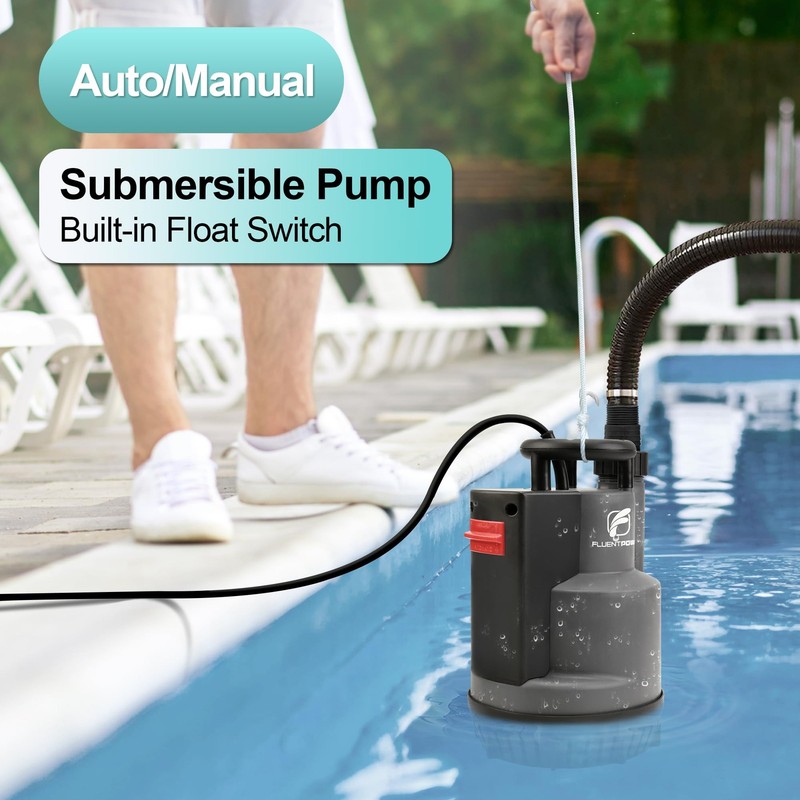 FLUENTPOWER 1/2HP Sump Pump 2500GPH Utility Water Pump, Auto/Manual Control b... gallery