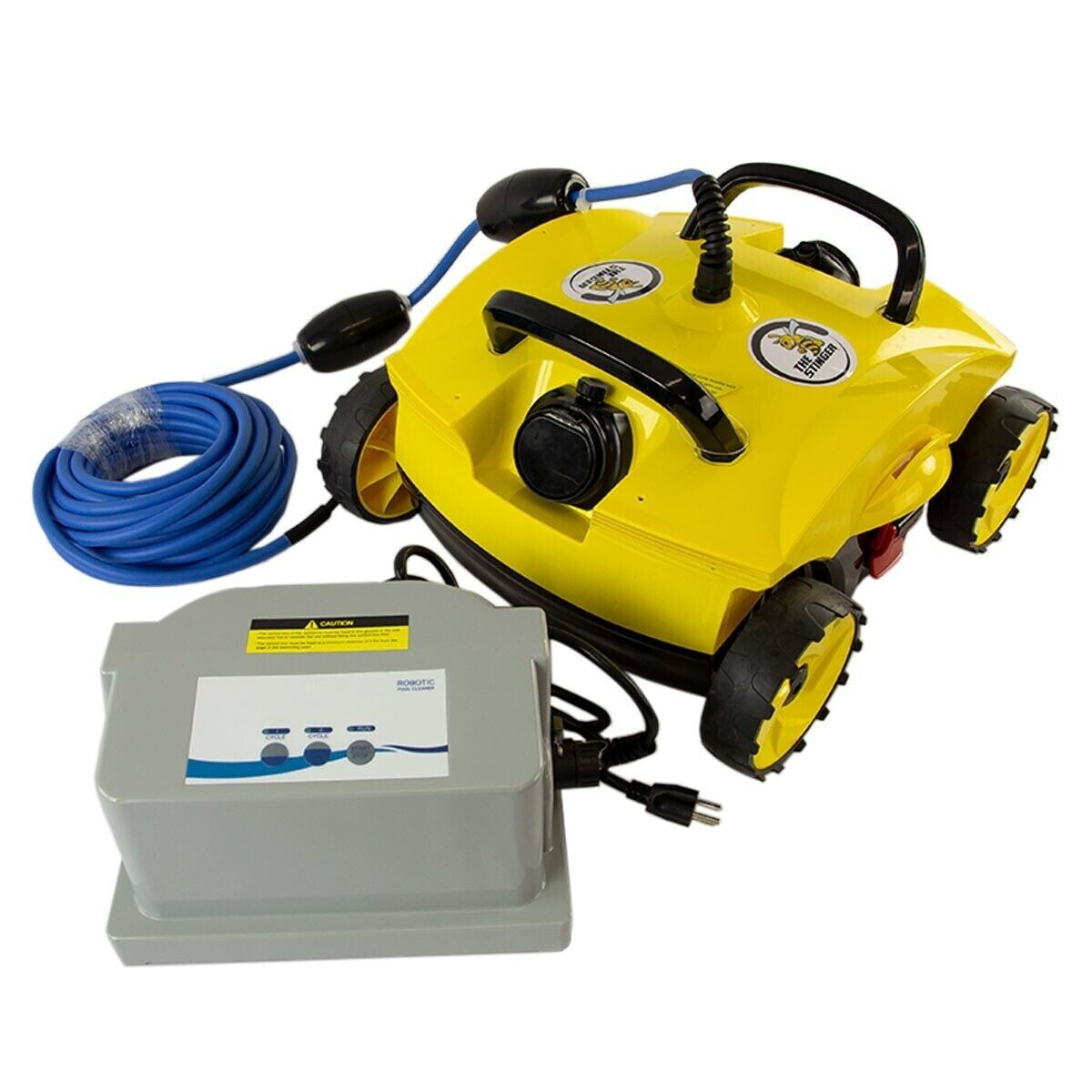 Above-Ground Stinger Robotic Swimming Pool Cleaner w/ Power Supply gallery