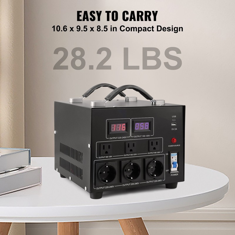 VEVOR 5000W Voltage Converter Transformer Step Up/Down 220V-110V /110V-220V CE gallery