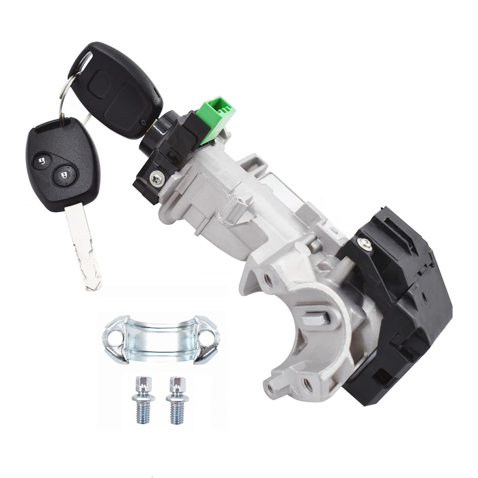 Marddpair Ignition Switch Cylinder Lock 2 Chip Keys Replacement For Honda Civic gallery