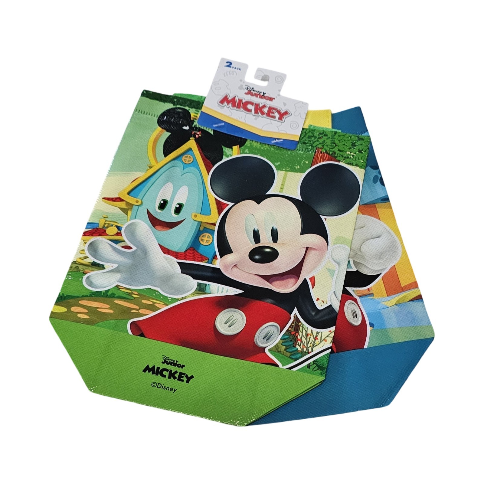 Disney Junior Mickey 2 Pack Reusable Tote Party Treat Gift Bags 7"X8"X3.25 gallery
