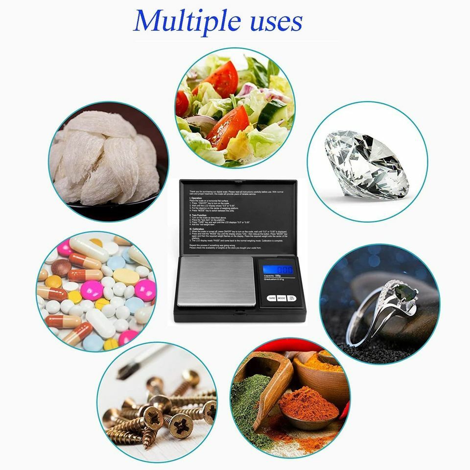 Digital Scale 0.01-500g for Kitchen Jewellery, Drug, Tea,Yeast,Gold, Coffee MORE gallery