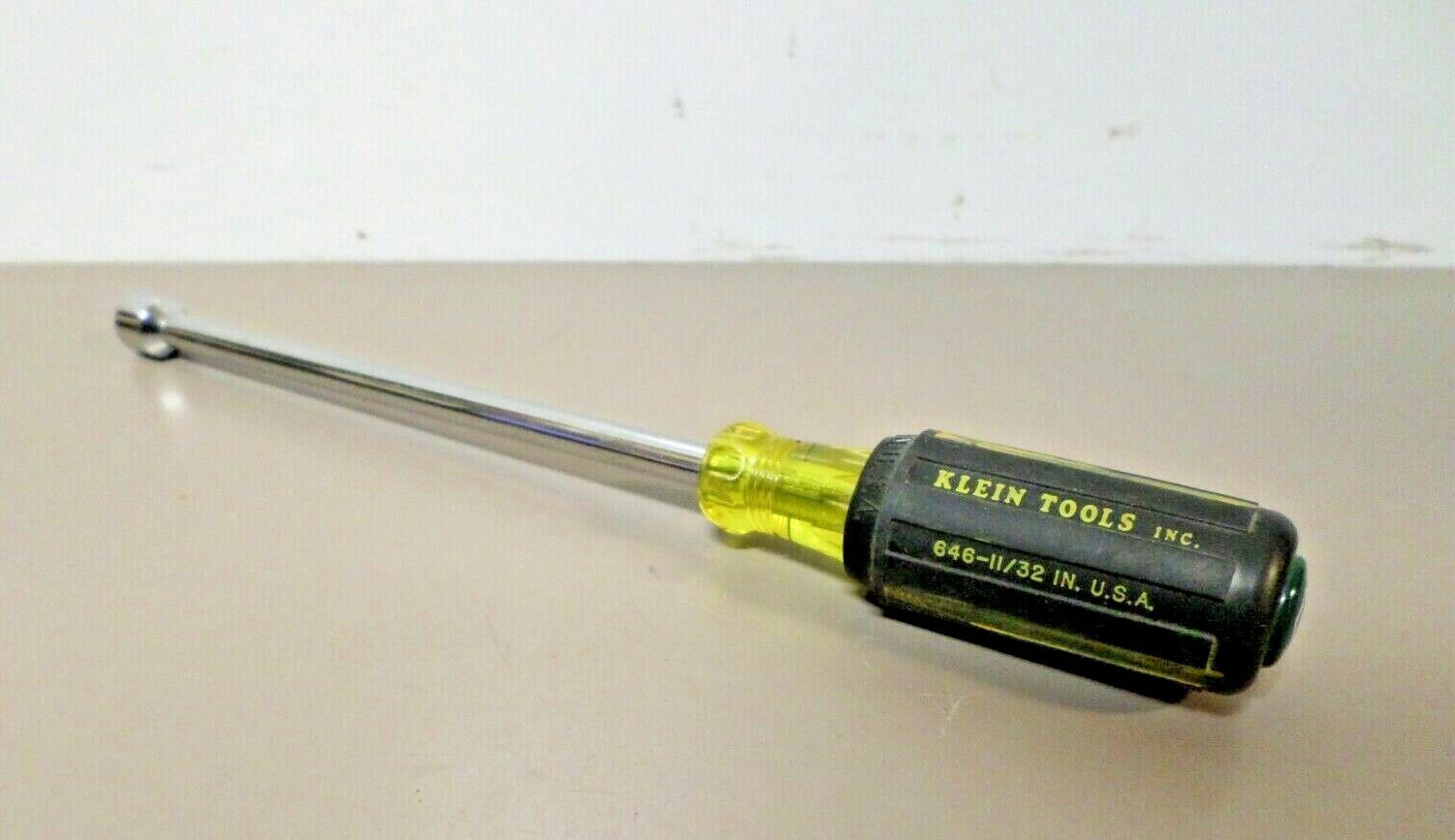 Klein Tools 11/32" Nut Driver 6 Inch Hollow Shaft, Cushion Grip 646-11/32 In. gallery