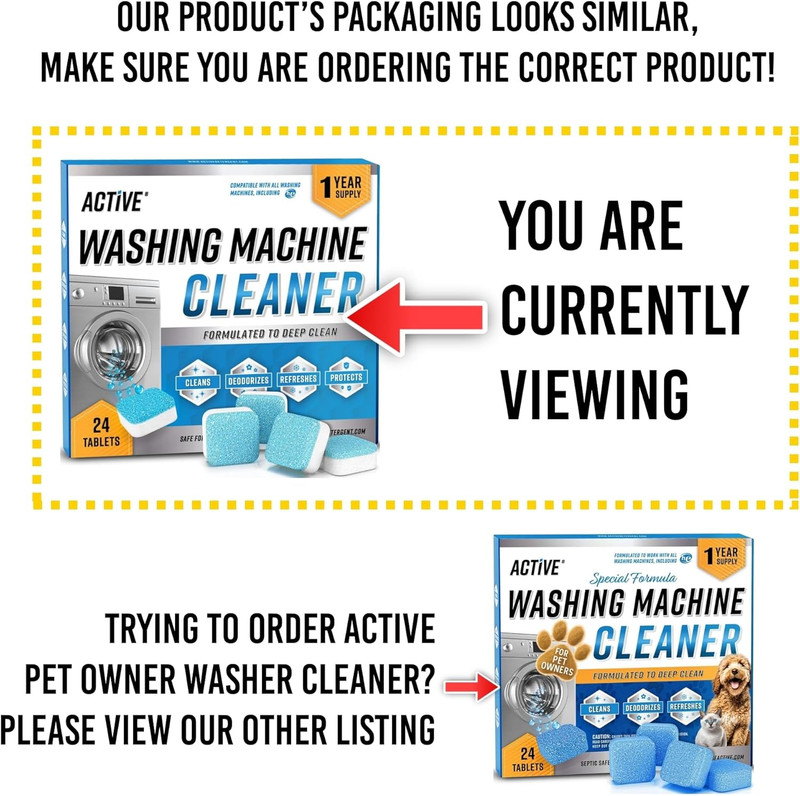 Washing Machine Cleaner Descaler 24 Pack - Deep Cleaning Tablets For HE Front Lo gallery