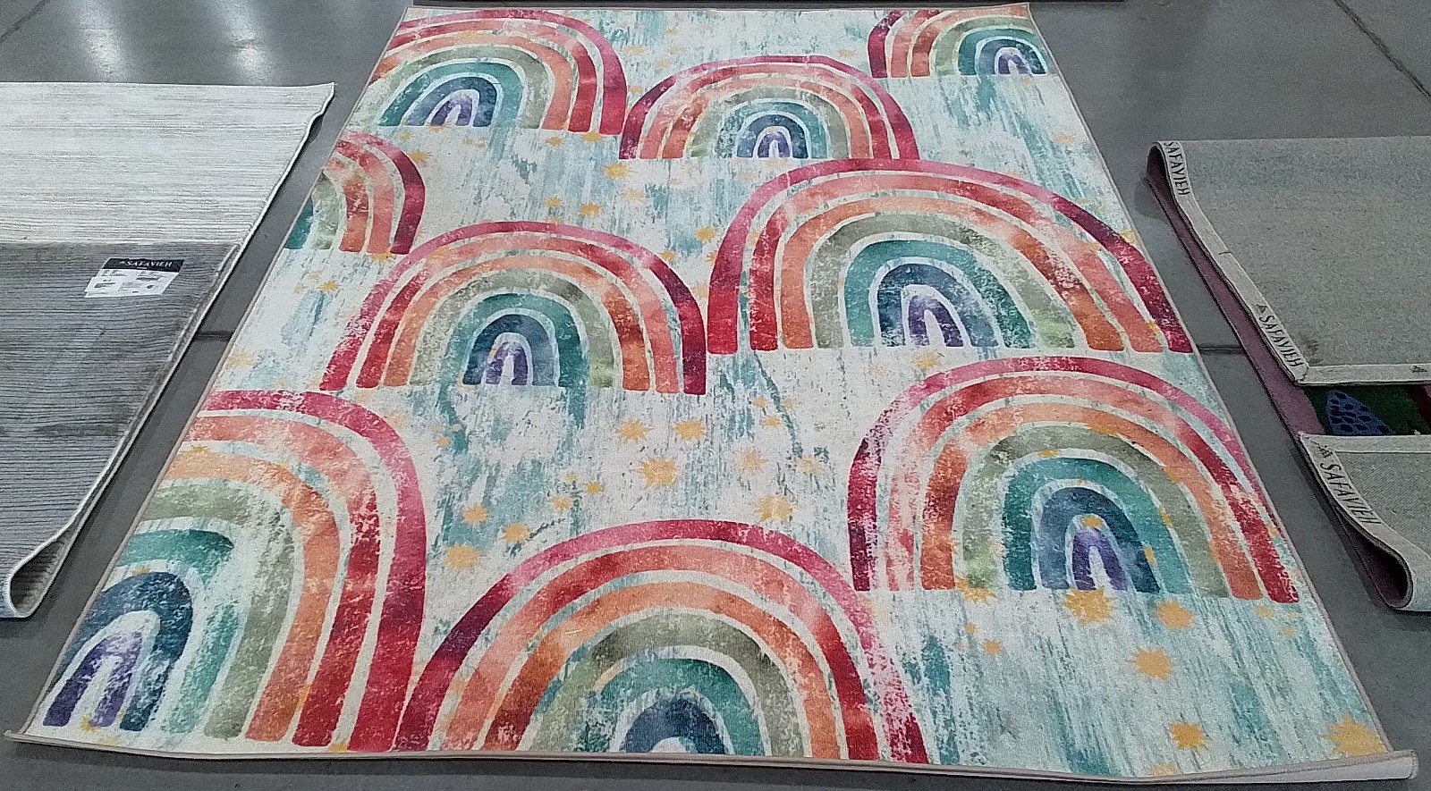 BLUE / IVORY 6'-7" x 9'-0" Back Stain Rug, Reduced Price 1172779294 KPH252M-6 gallery