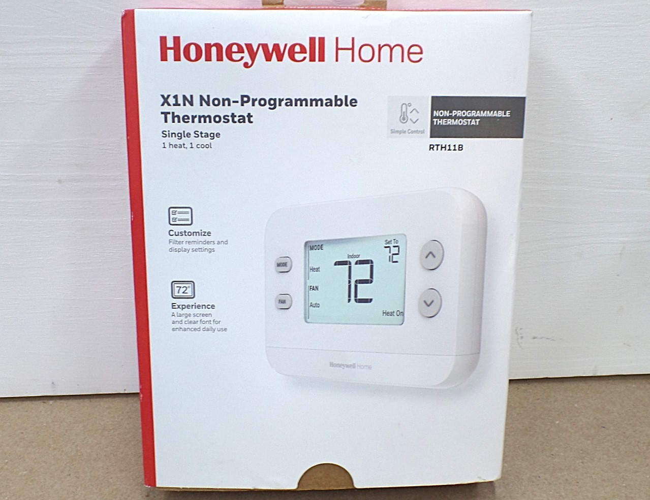 HONEYWELL RTH11B/N HOME X1N NON-PROGRAMMABLE THERMOSTAT SINGLE-STAGE 1-HEAT/COOL gallery