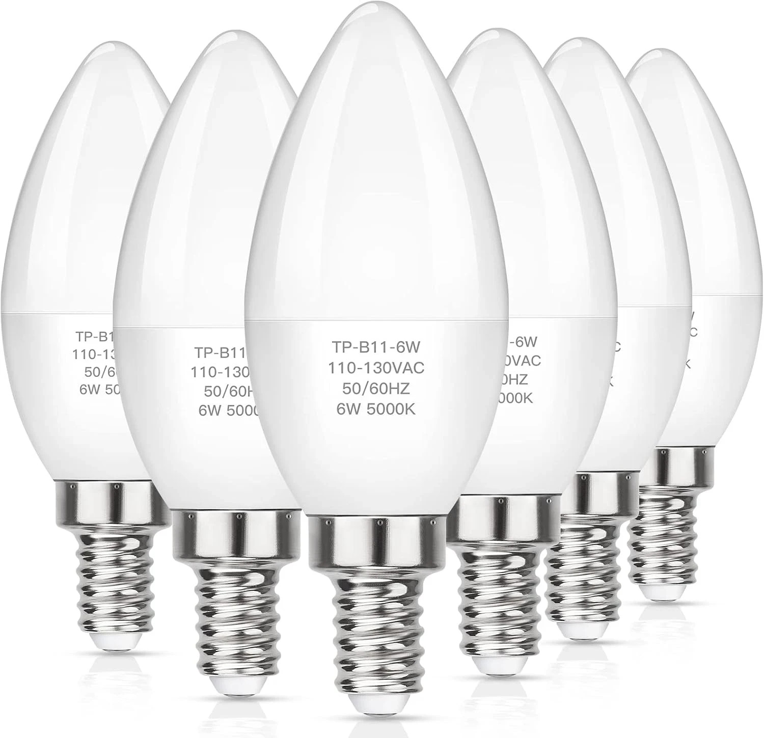 E12 LED Candelabra Light Bulbs 60W Equivalent, Daylight White 5000K 600 Lumen... gallery