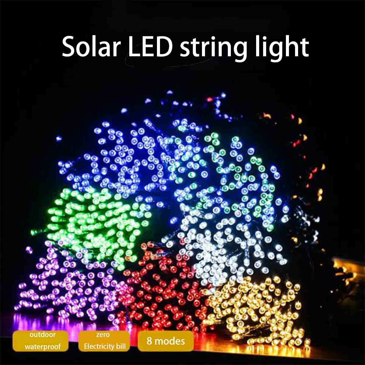 100 LED Solar String Lights Outdoor Garden Party Xmas Fairy Wedding Lamp gallery