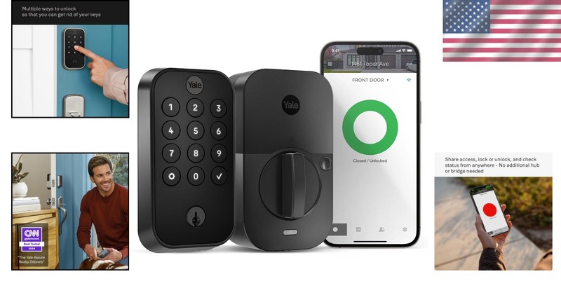 Wi-Fi Connected Assure Lock 2 Deadbolt - Keypad Access & Auto Lock - Black gallery