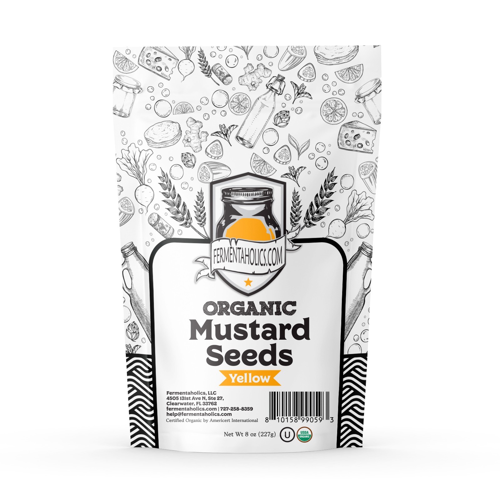 Fermentaholics Organic Yellow Mustard Seeds, 8 oz gallery