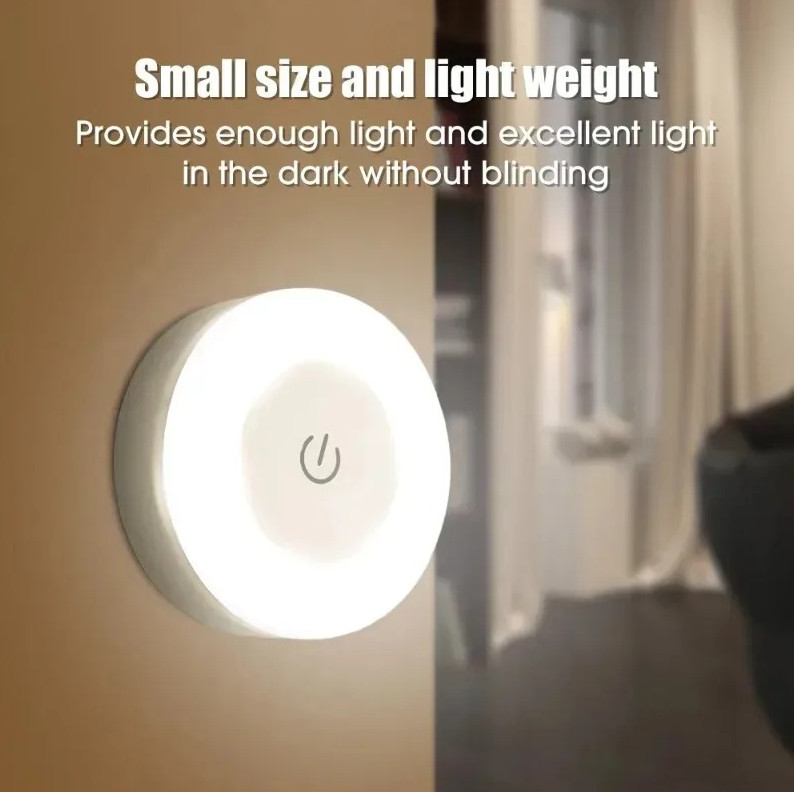 LED Touch Sensor Night Light 3 Modes Dimming Wall Lights Portable,Rechargeable gallery