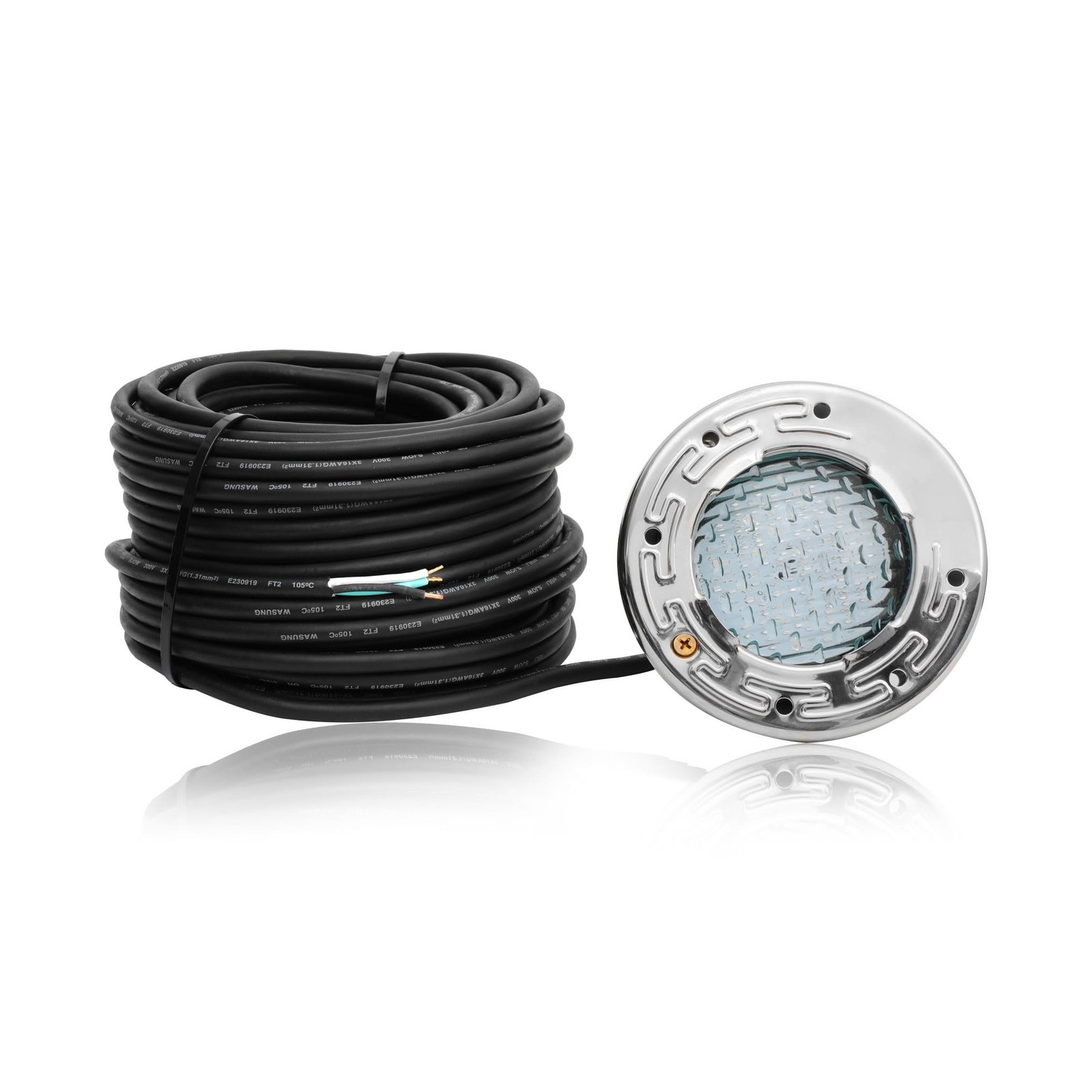 6 Inch LED Spa Lights for Inground Pool, 100FT AC120V 6 Inch White Pool Light... gallery