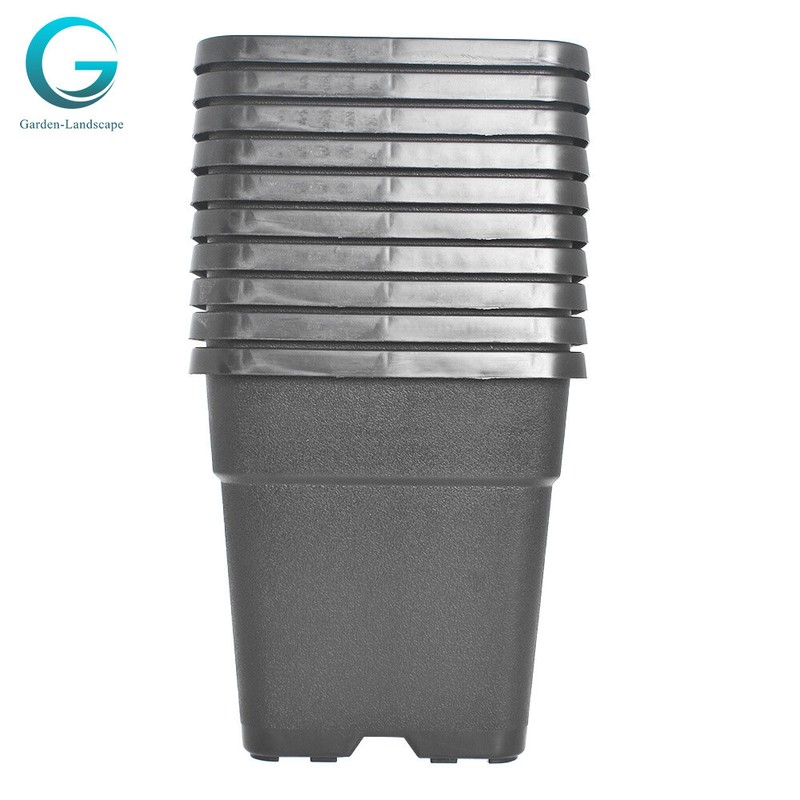 2 Gallon Square Herb Planter Flower Plant Pots Plastic Nursery Pots 10 Pack gallery