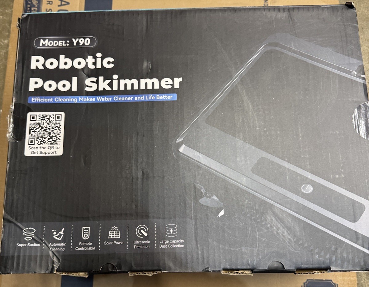 Robotic Pool Skimmer Y90 Solar Powered, Cordless Surface Cleaner w/ Remote Y90 gallery