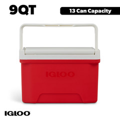 Igloo Small Cooler, 9 Quart Laguna Ice Chest, 13 Can Capacity, Red