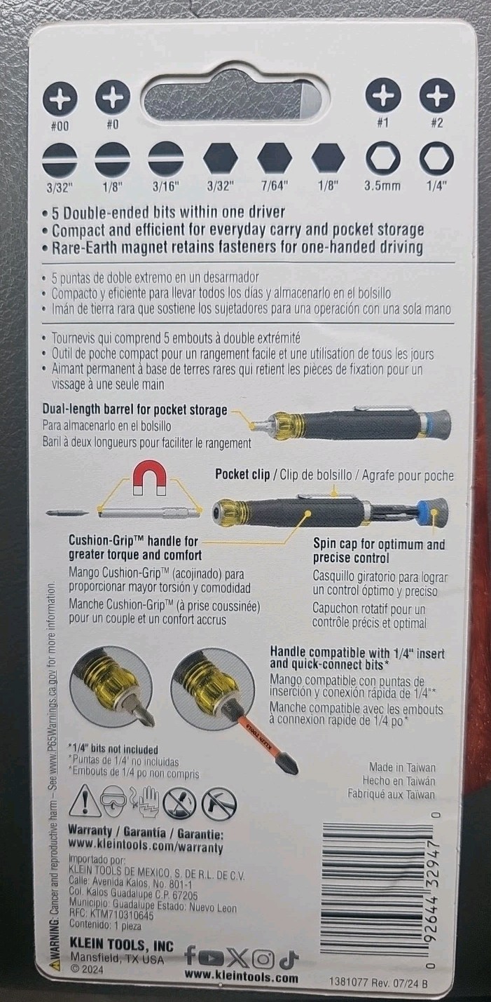 Klein Tools Pocket 13-in-1 Screwdriver 32611P gallery