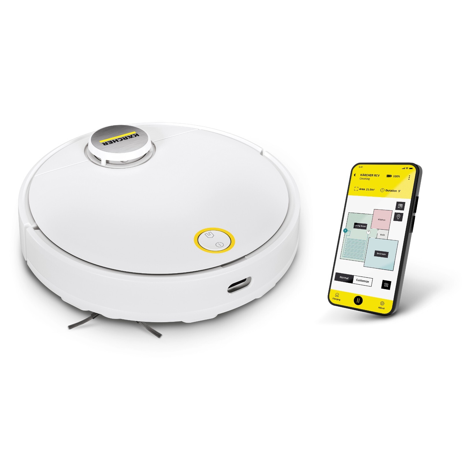 Kärcher RCV 3 Robot Vacuum Cleaner with Mop, Lidar, Mapping, 120 Min - NEW gallery