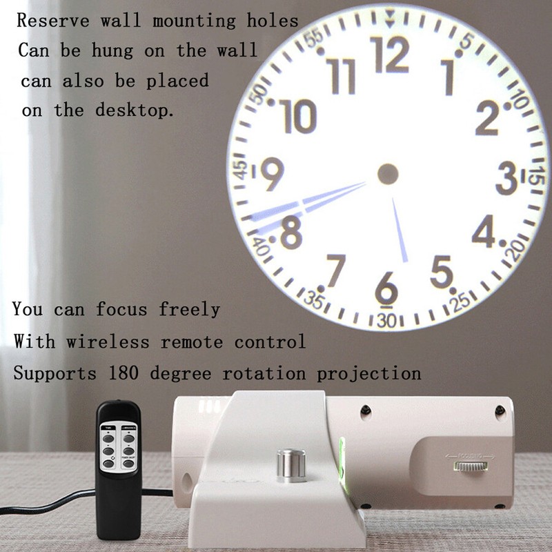 Multifunction Analog LED Digital Light Home Wall Projection Projector Time Clock gallery