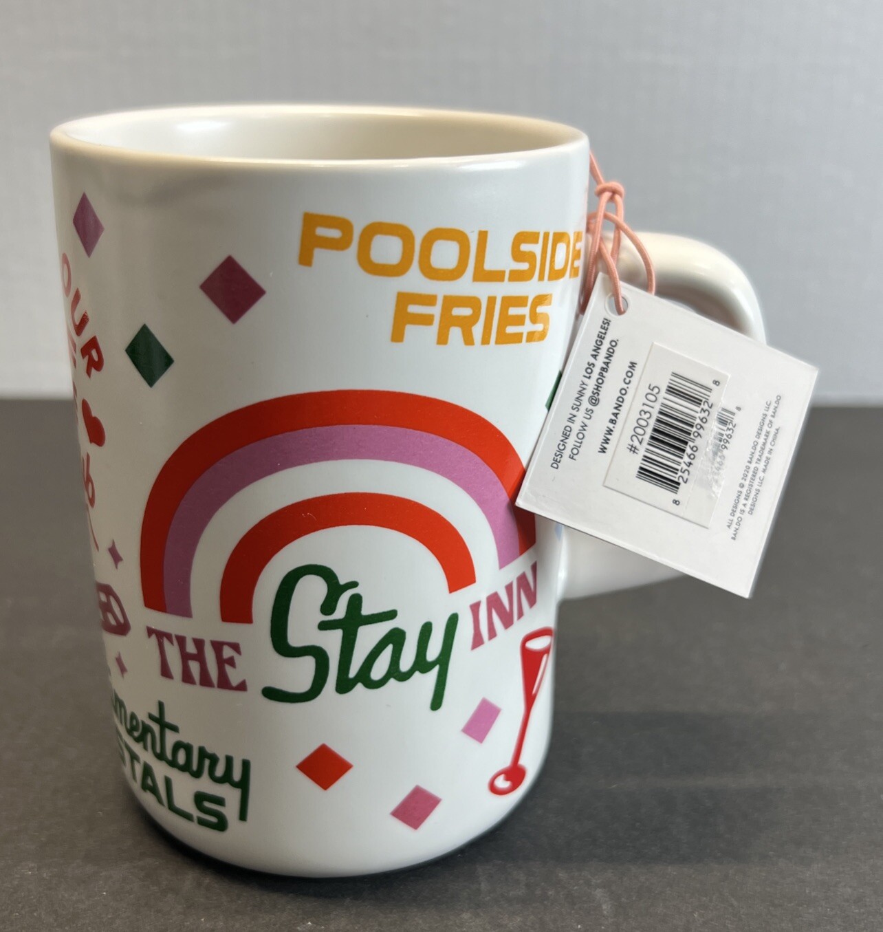 Ban.Do 2003105 The Stay Inn Ceramic Coffee Mug Tea Cup 13 Oz. New W Tag Crystals gallery