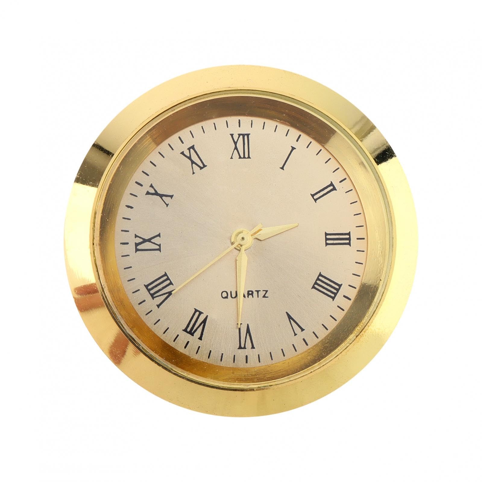 MovFlax 1-1/2 Inch (37 mm) Round mini Quartz mm)-Gold, Silver gallery